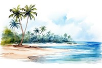 Beach outdoors painting nature. 