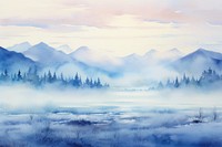 Landscape mist outdoors morning. AI generated Image by rawpixel.