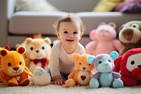 Baby toy portrait plush. AI generated Image by rawpixel.