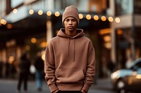 Sweatshirt holiday street person. AI generated Image by rawpixel.