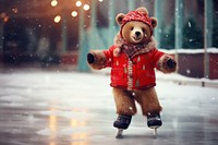 Christmas winter cute bear. AI generated Image by rawpixel.