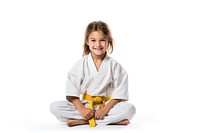 Smiling sitting karate sports. AI generated Image by rawpixel.