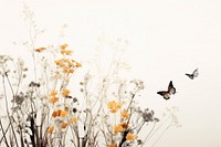Butterfly flower outdoors animal. AI generated Image by rawpixel.