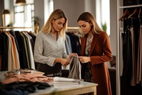Choosing boutique clothing fashion. AI generated Image by rawpixel.