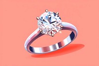 Diamond ring gemstone jewelry. AI generated Image by rawpixel.