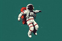 Astronaut futuristic adventure cartoon. AI generated Image by rawpixel.