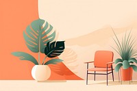 Furniture chair plant art. AI generated Image by rawpixel.