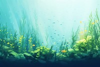 Fish sea underwater outdoors, digital paint illustration.