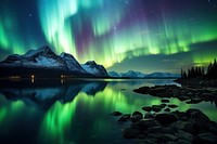 Landscape outdoors nature aurora. 