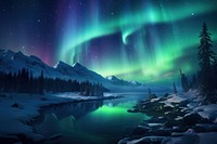 Landscape outdoors nature aurora