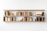 Bookshelf furniture bookcase white background. 