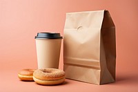 Cup coffee bread bagel. AI generated Image by rawpixel.