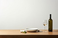 Table furniture bottle dinner. AI generated Image by rawpixel.