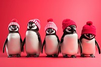 Penguin animal bird pink. AI generated Image by rawpixel.