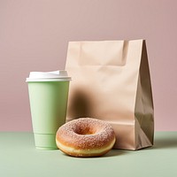 Cup coffee bagel bread. AI generated Image by rawpixel.
