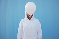 Sweatshirt balloon hoodie white. 