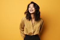 Laughing smiling blouse adult. AI generated Image by rawpixel.