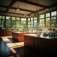 Kitchen plant wood architecture. AI generated Image by rawpixel.