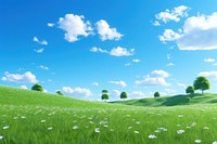 Green sky backgrounds grassland. 