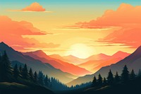 Sunset sky backgrounds landscape. AI generated Image by rawpixel.