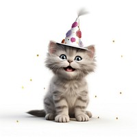 Birthday mammal animal kitten. AI generated Image by rawpixel.