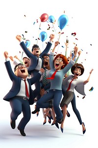 Cartoon people adult togetherness. AI generated Image by rawpixel.