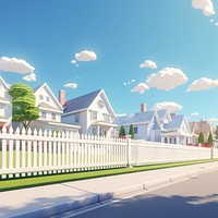 Outdoors suburb house fence. AI generated Image by rawpixel.