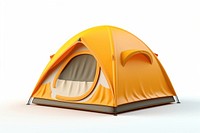 Tent outdoors camping white background. 