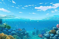 Ocean backgrounds underwater outdoors. 