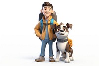 Dog backpack cartoon mammal. 