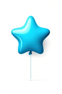 Balloon turquoise symbol white background. AI generated Image by rawpixel.