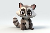 Raccoon cartoon animal mammal. AI generated Image by rawpixel.
