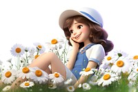 Flower smiling cartoon plant. AI generated Image by rawpixel.