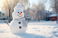 Snowman winter outdoors nature. AI generated Image by rawpixel.