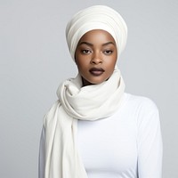 Scarf portrait turban female. 