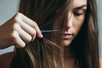 Hairdresser hairstyle cosmetics headshot. 