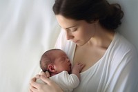 Newborn baby portrait holding. 