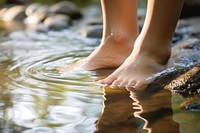 Heel tranquility sunlight barefoot. AI generated Image by rawpixel.