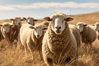 Sheep herd livestock grassland. AI generated Image by rawpixel.