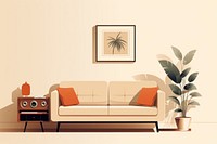 Room architecture furniture cushion. AI generated Image by rawpixel.