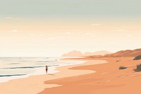 Beach landscape outdoors horizon. AI generated Image by rawpixel.