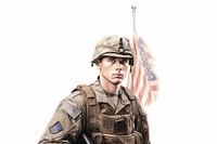 Soldier military helmet adult. AI generated Image by rawpixel.