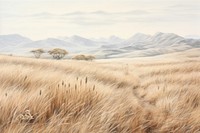 Landscape grassland outdoors nature. AI generated Image by rawpixel.