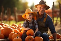 Vegetable outdoors portrait pumpkin. 