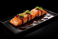 Salmon plate seafood sushi. AI generated Image by rawpixel.