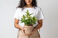 T-shirt sleeve blouse plant. AI generated Image by rawpixel.