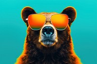 Sunglasses bear mammal animal. 