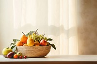 Fruit basket window table. AI generated Image by rawpixel.