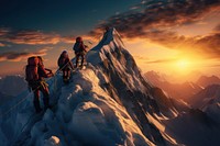 Mountain climbing outdoors backpack