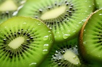 Kiwi slice fruit plant. 